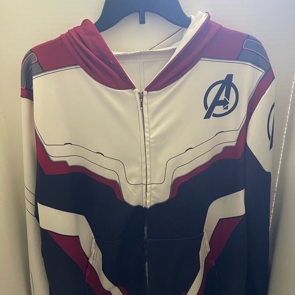 Avengers Endgame Hoodie with Red and Black Accents